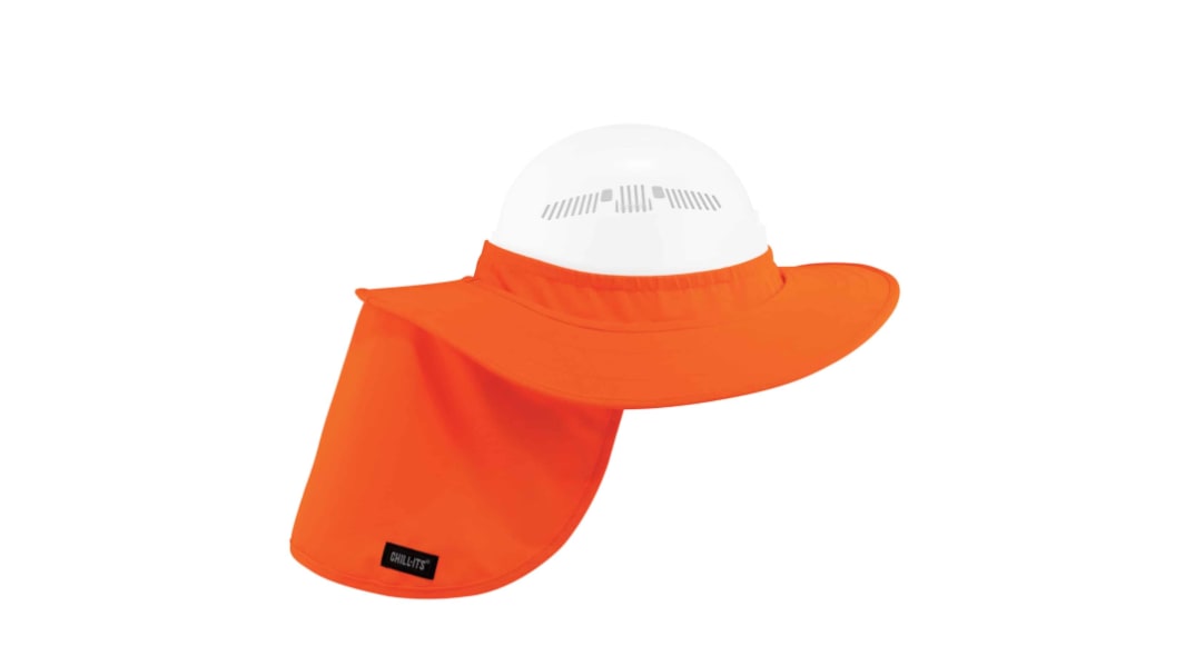 Ergodyne 100% Polyester Orange Hard Hat Neck GuardHard Hat