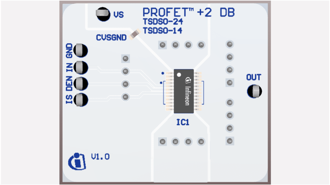 Infineon PROF_2 BTS7004-1EPR DB Evaluation Kit for PROF2BTS70041EPRDBTOBO1 for Capacitive Loads, Driving Resistive,
