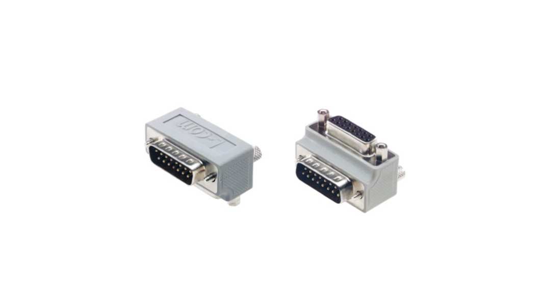 L-Com D Sub Adapter Male 15 Way D-Sub to Female 15 Way D-Sub