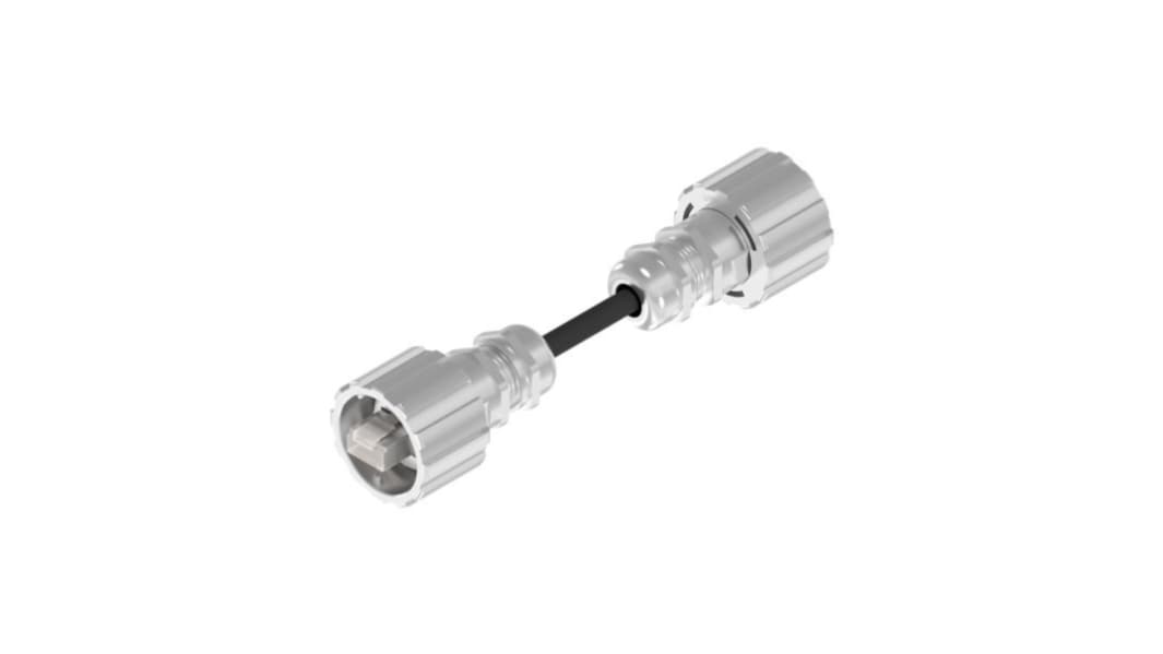 CONEC 17 -101 Ethernetkabel Cat.5e, 2m, Schwarz Patchkabel, A RJ45 STP Stecker, B RJ45