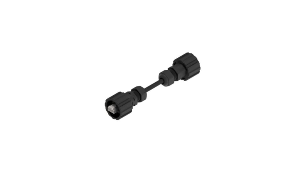 CONEC 17 -100 Ethernetkabel Cat.5e, 2m, Schwarz Patchkabel, A RJ45 UTP Stecker, B RJ45