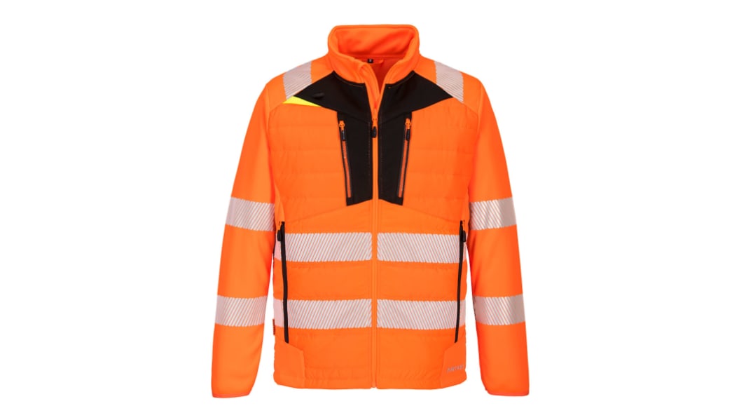 Portwest DX473 Black/Orange Unisex Hi Vis Jacket, L