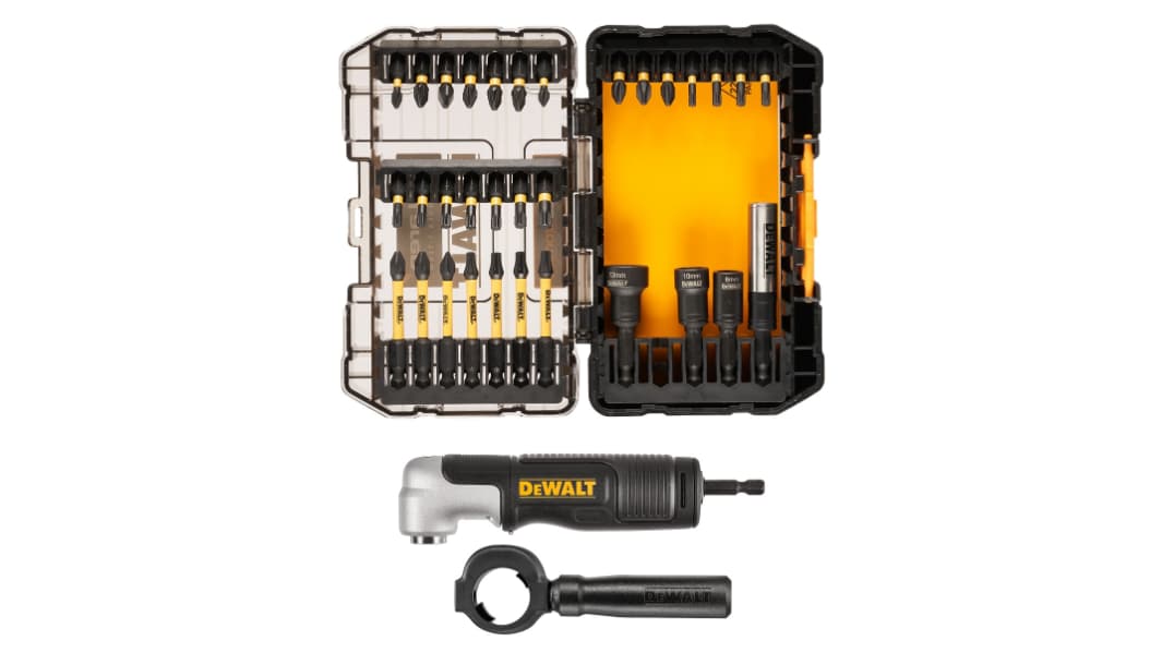 DeWALT Bausatz für Schraubenendkappe und Winkelrückführung, 33-teilig