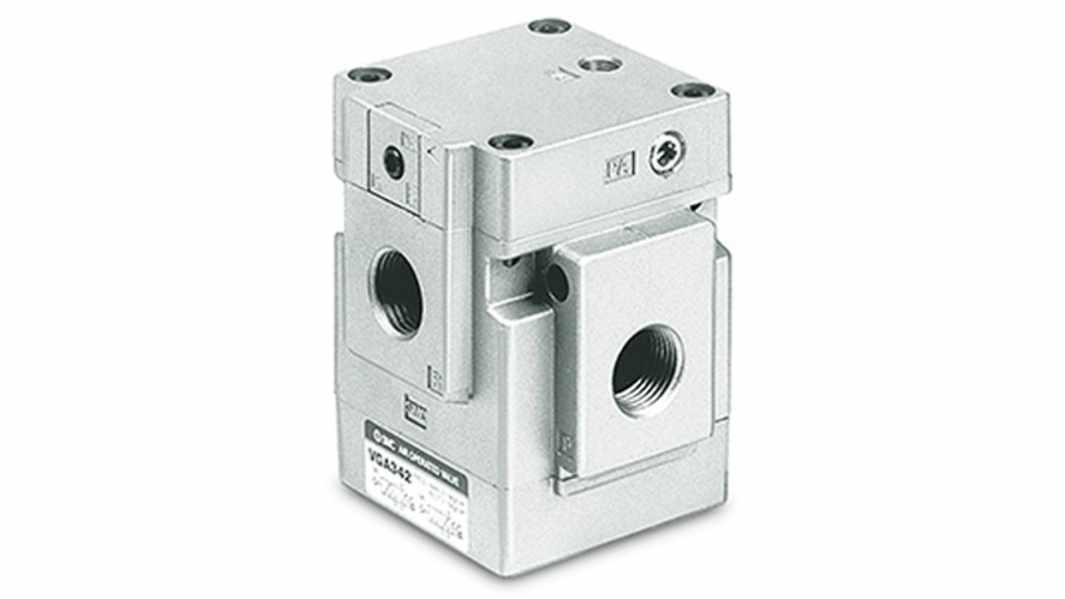 Electrodistributeur pneumatique SMC série VG342 fonction Air, Solénoïde, G 1/2 A