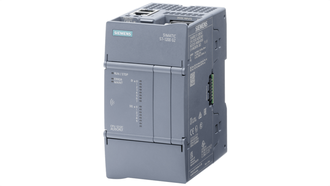 Siemens 6ES7 Series PLC CPU for Use with SIMATIC S7-1200, 24 V Supply, Digital Output, 8-Input, Digital Input