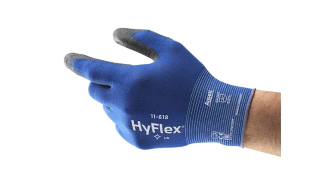 Ansell HyFlex 11-618 Arbeitshandschuhe Größe 10 Allgemeine Anwendungen Nylon Blau 1Paar