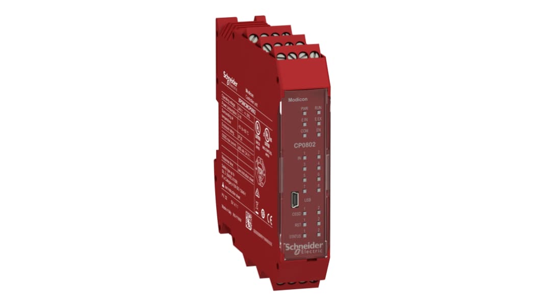 Schneider Electric Preventa XPSMCM Series Safety Controller, 8 Safety Inputs, 2 Safety Outputs, 24 V dc