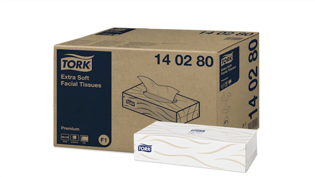 Extra Soft White Facial Tissues, Box of 100