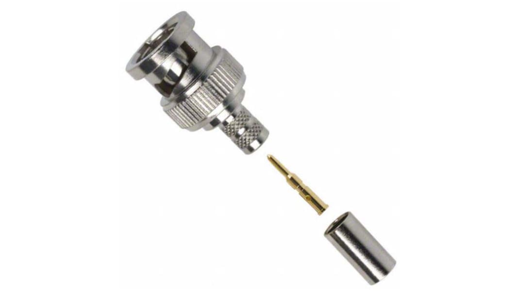 Amphenol RF BNC Series, Plug Cable Mount BNC Connector, 50Ω, Crimp Termination, Straight Body
