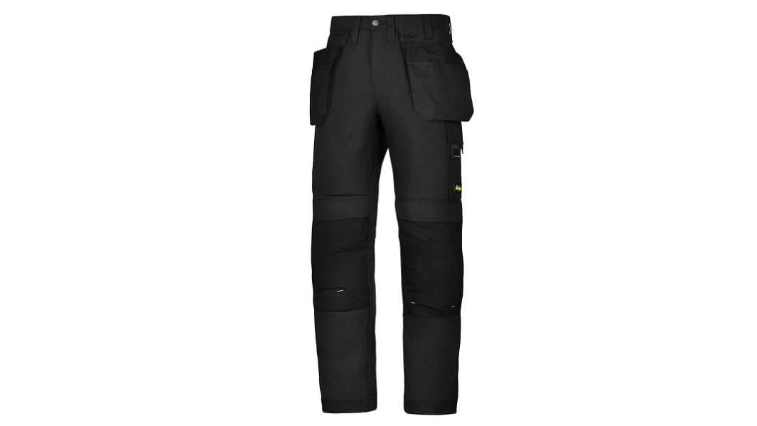Snickers 6201 AllRoundWork Herren Arbeitshose, Baumwolle, PA Schwarz, Größe 84cm / 33Zoll x 35Zoll