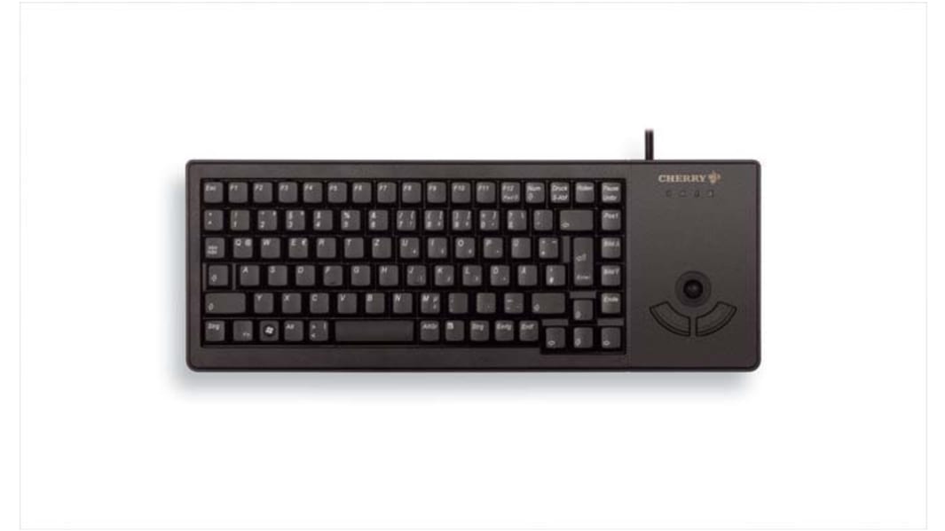 Cherry G84-5400 Tastatur AZERTY Kabelgebunden Schwarz USB Trackball, 374 x 139 x 20mm