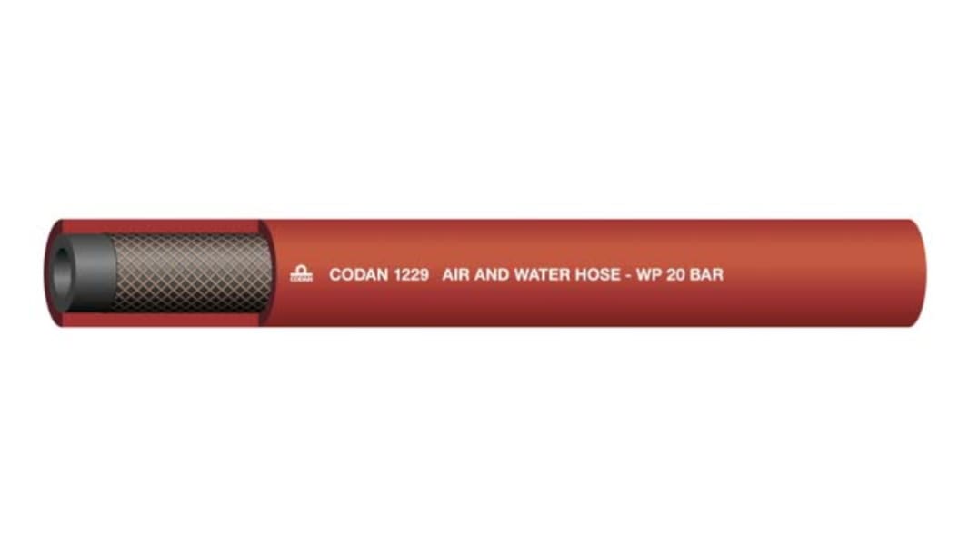 RS PRO EPDM, Hose Pipe, 25mm ID, 35mm OD, Red, 25m