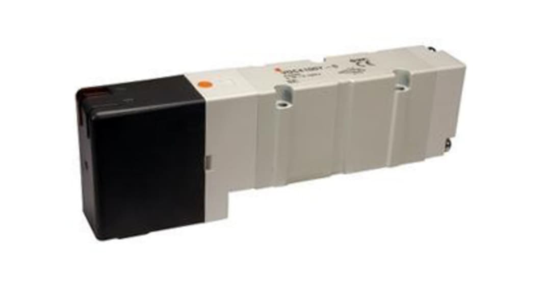 Vanne de contrôle pneumatique solénoïde/pilotée SMC série VQC fonction 3/3, Bobine/Bobine, M5 x 0,8, 24V c.c.