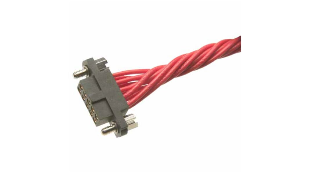 HARWIN M80 Connector Kit Containing 12 Barrel Crimp Contacts Loose, Housing with Hexagonal Slotted Jackscrews Fitted,