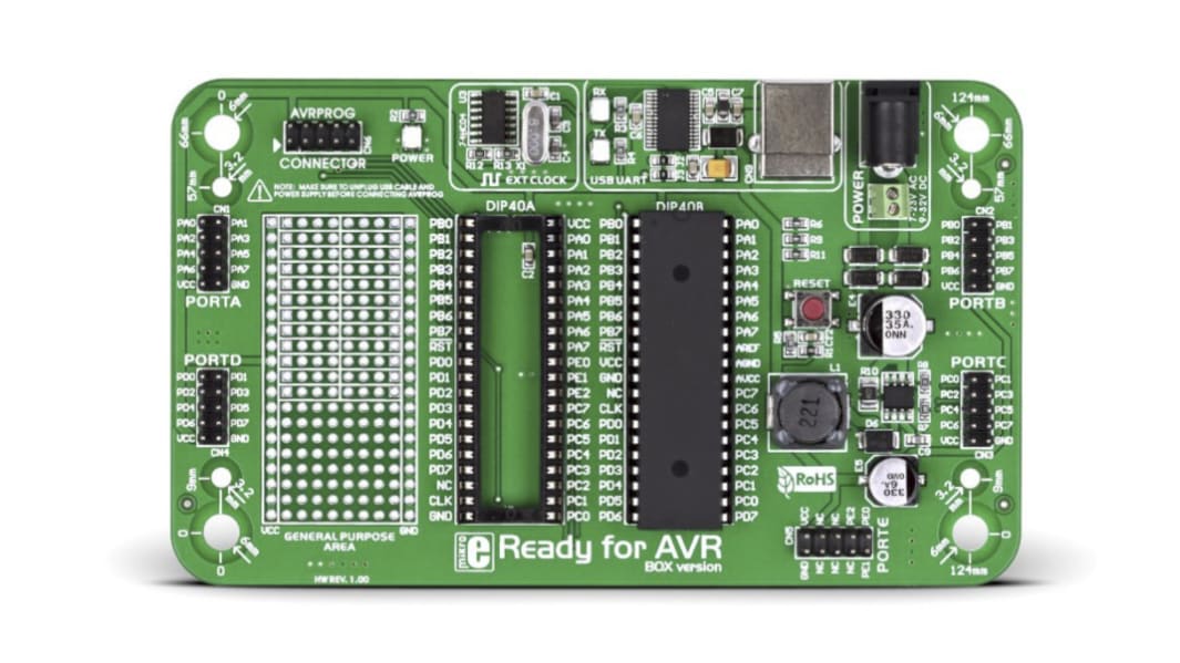 MikroElektronika Ready for AVR Board MCU Development Board MIKROE-977