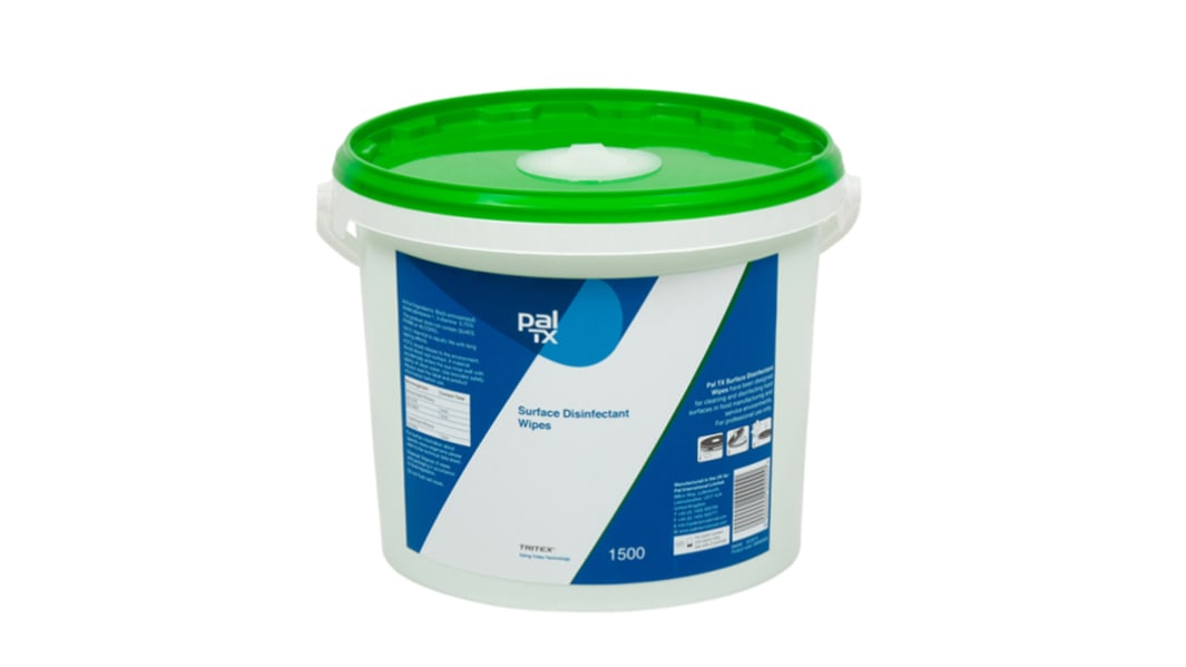 PAL TX Wet Disinfectant Wipes, Bucket of 1500, 195 x 195mm