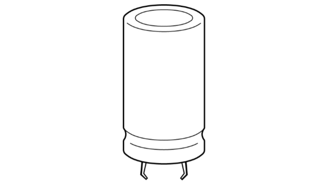 Condensateur EPCOS série B41231, Aluminium électrolytique 2200μF, 100V c.c.