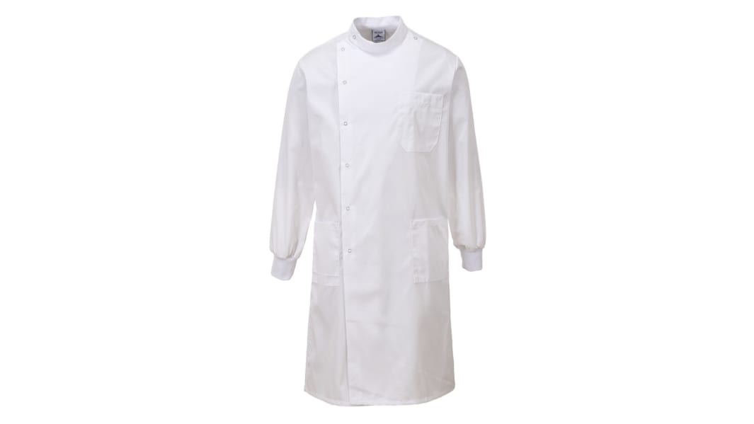 Portwest White Men Reusable Lab Coat, M