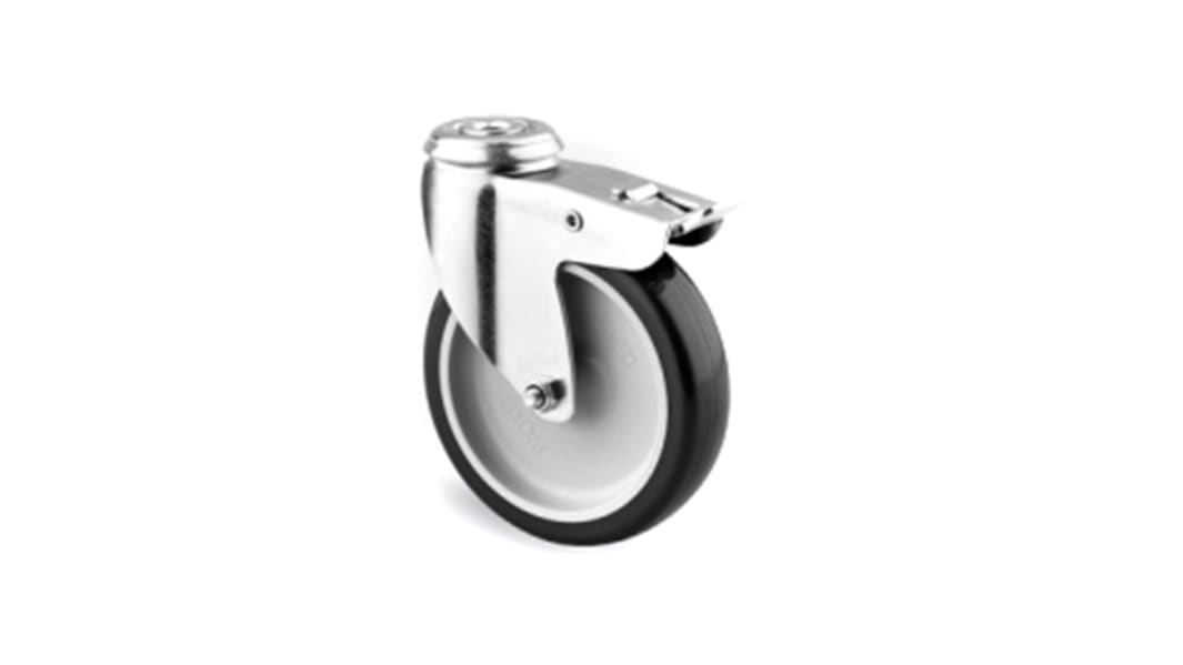 Tente Braked Swivel Castor Wheel, 60kg Capacity, 75mm Wheel