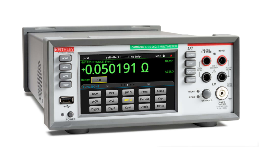 Multimetro Banco touchscreen Keithley DMM6500, 750V ca, 10.1A ca, CAT II, True RMS, Cert. LAT