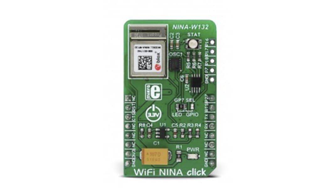 WiFi GPIO, UART MikroElektronika MIKROE-2921, frecuencia 2.4GHz