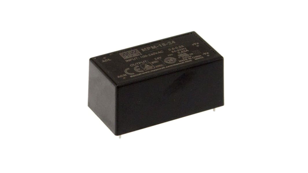 MEAN WELL スイッチング電源 24V dc 630mA 15.1W