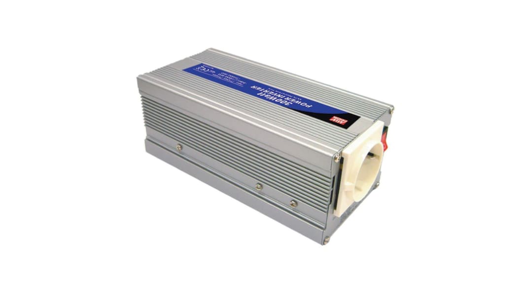 MEAN WELL Modified Sine Wave 300W Power Inverter, 12V dc Input, 230V ac Output
