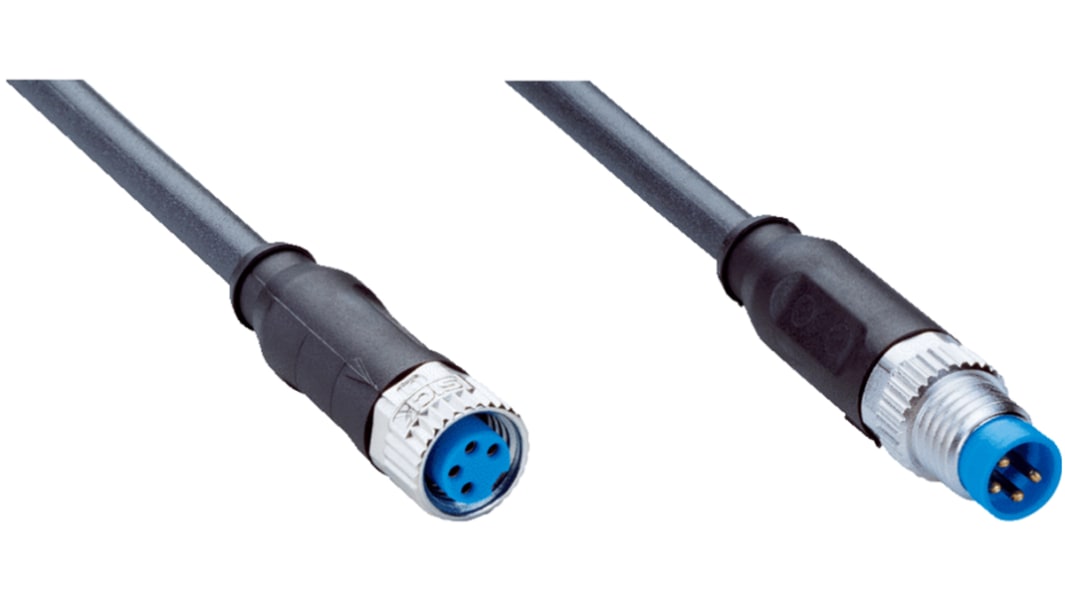 SICK Straight Female 4 way M8 to 4 way Unterminated Sensor Actuator Cable, 600mm