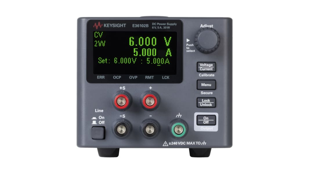 Keysight Technologies E36102B Digital Labornetzgerät 30W, 0 → 6V / 5A, ISO-kalibriert