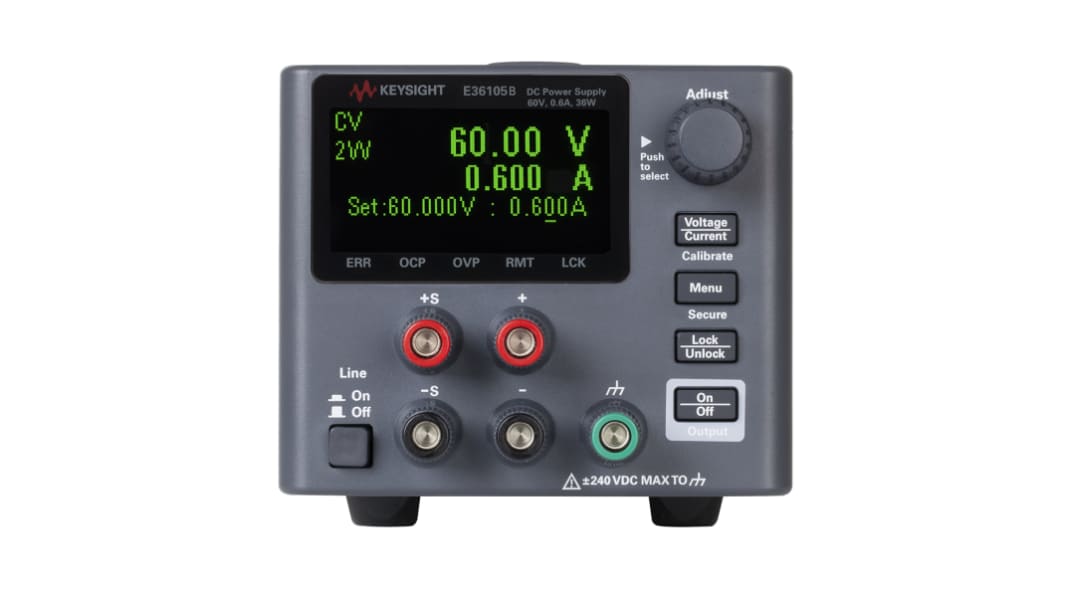 Keysight Technologies E36105B Digital Labornetzgerät 36W, 0 → 60V / 600mA, DKD/DAkkS-kalibriert