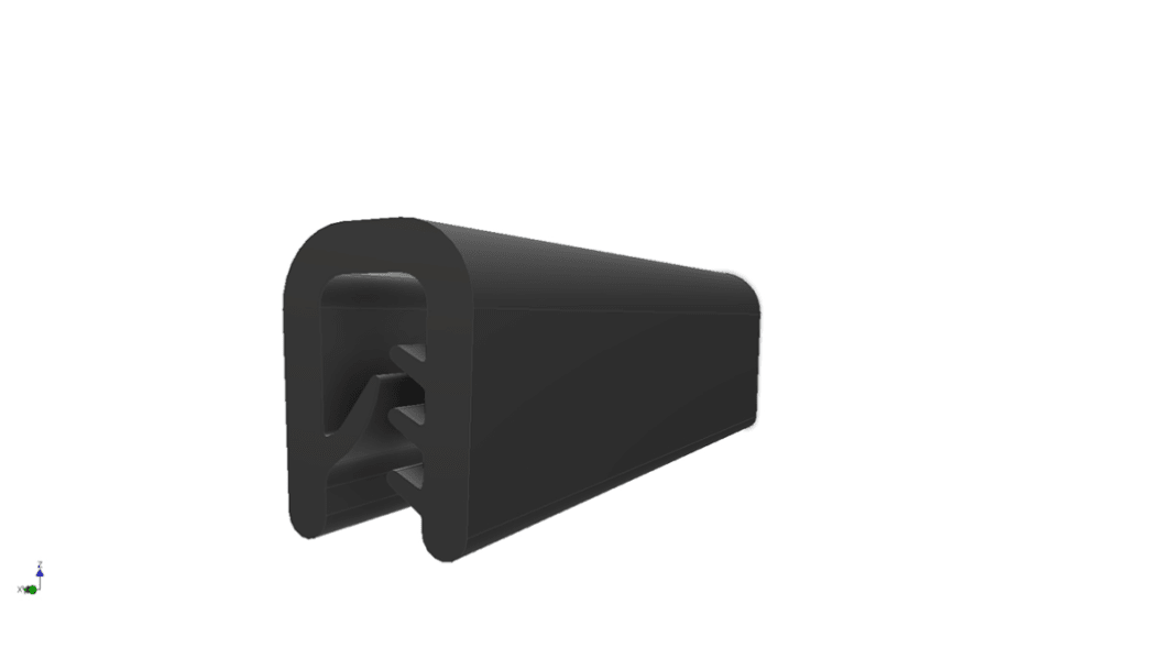 RS PRO Kantenschutz, , EPDM, Schwarz, B. 12.4mm, H. 16 mm, L. 20m
