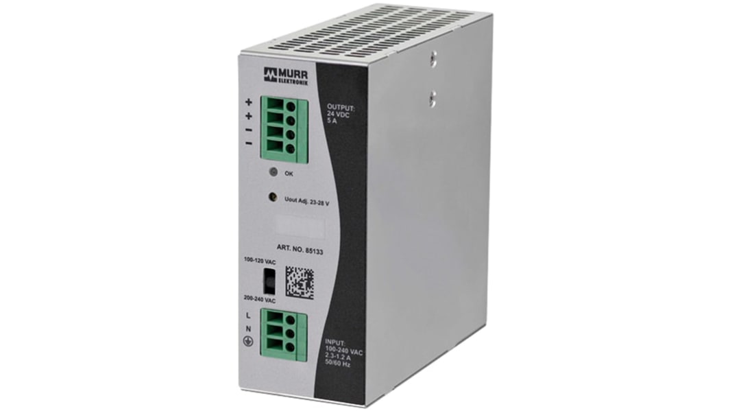 Murrelektronik Limited Eco-Rail DIN-Schienen Netzteil Getaktet 24V dc / 5A 120W 173 → 264V ac
