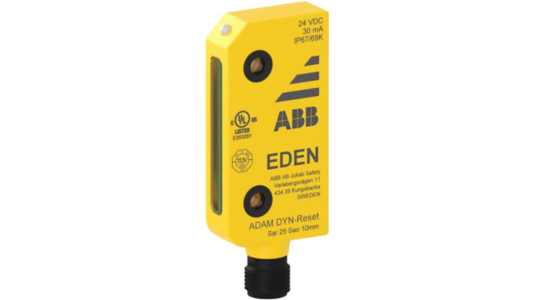 ABB Jokab Eden DYN M12 Berührungsloser Sicherheitsschalter aus Polybutylenterephthalat (PBT) 24V dc