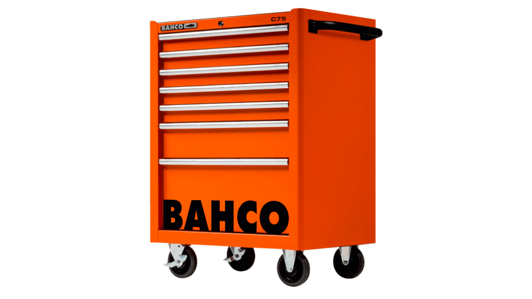 Bahco Stahl Werkzeugwagen, Typ Trolley 7 Schubladen mit Rollen, 956mm x 501mm x 763mm