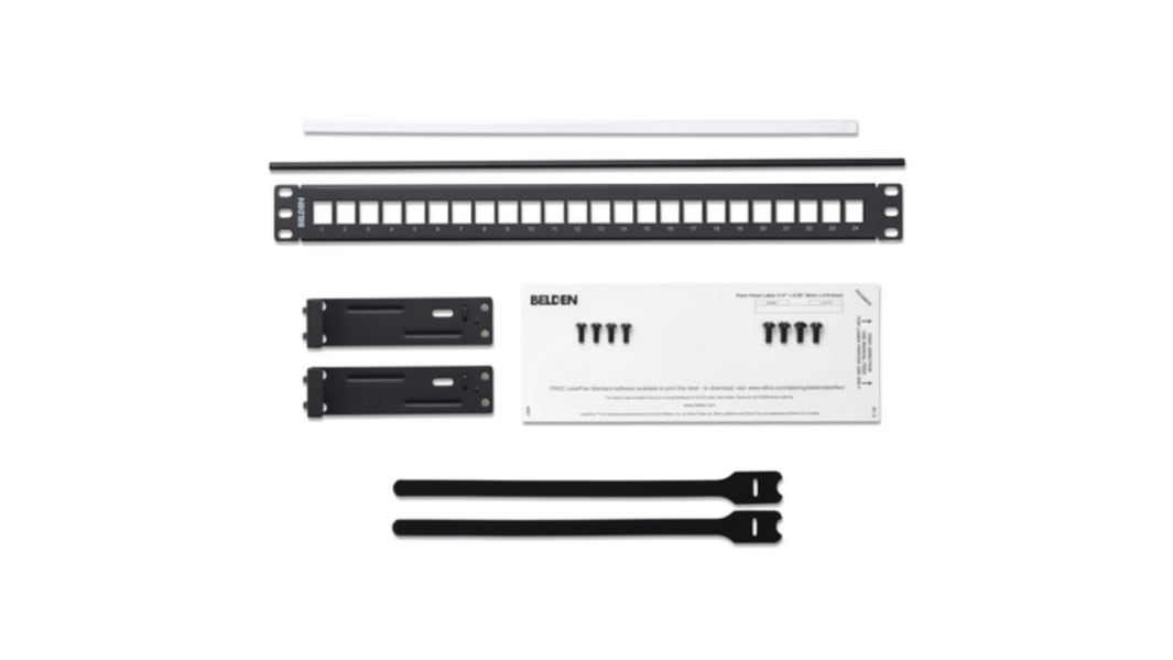 Panneau de câblage Keystone Belden 24 ports Cat5e, Cat6 série KeyConnect