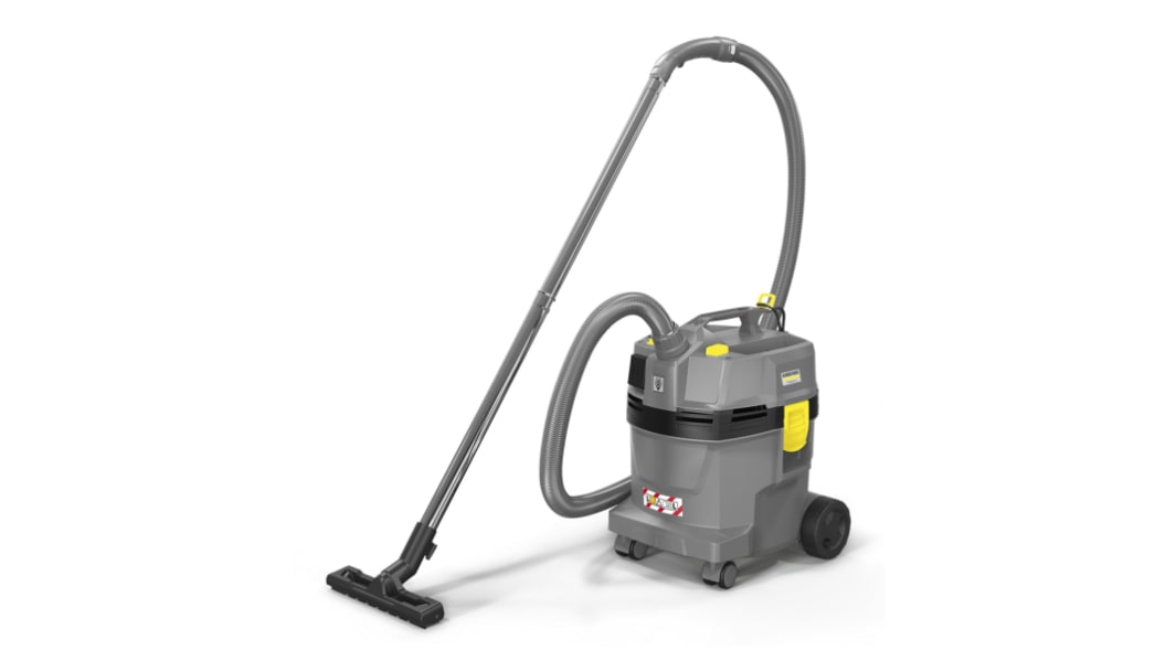 Aspiradora Karcher NT 22/1 con bolsa de 22L, de 110V ac, 1.2kW, para áreas húmedas/secas, cable de 6m