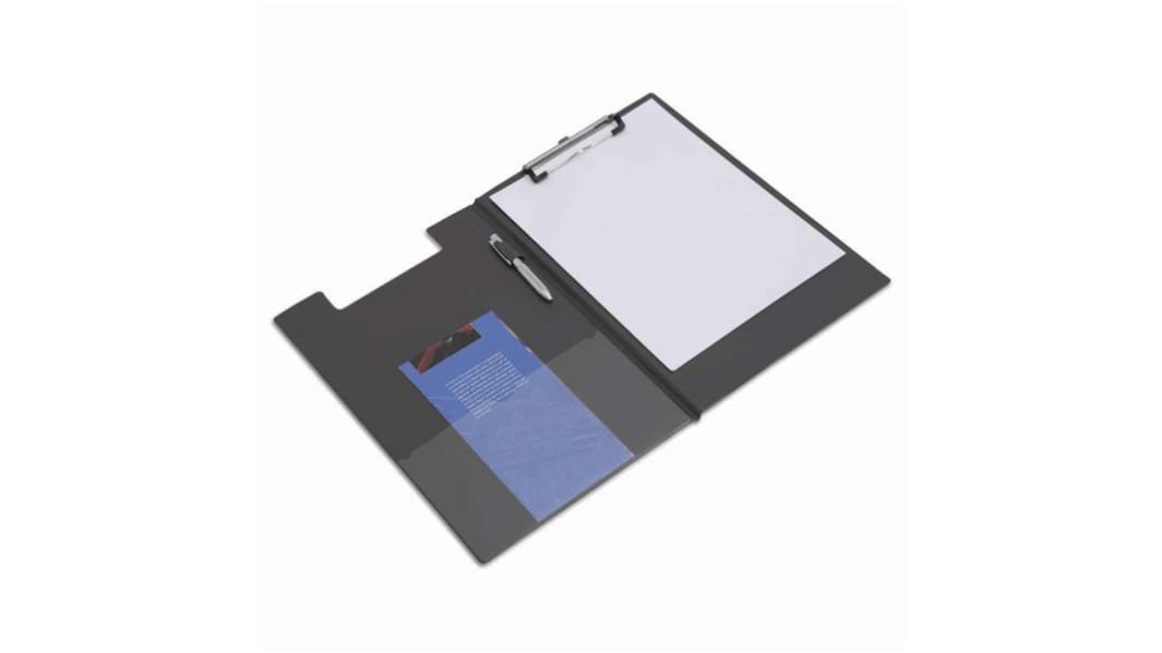 Clipboard PVC Nero A4, pinzatura Rapesco