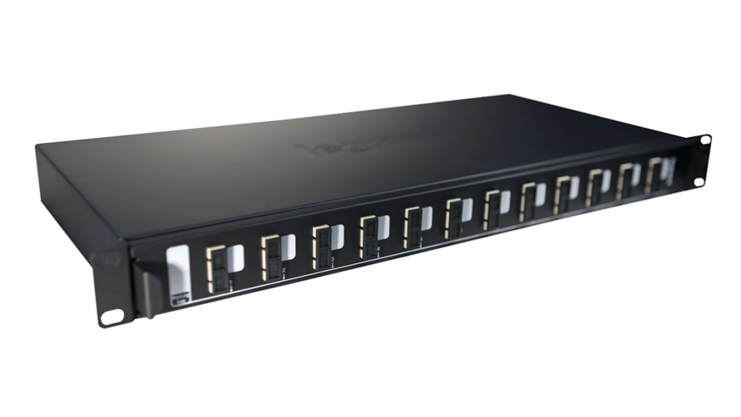 Patch Panel de fibra óptica, Legrand, SC, 12 puertos, Multimodo, Dúplex, Rack de 1U