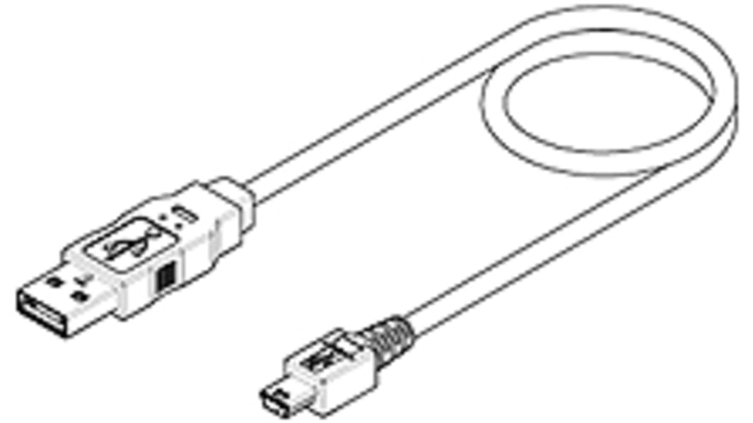 Molex USB 2.0, Male USB A to Male Mini USB B, 1.8m