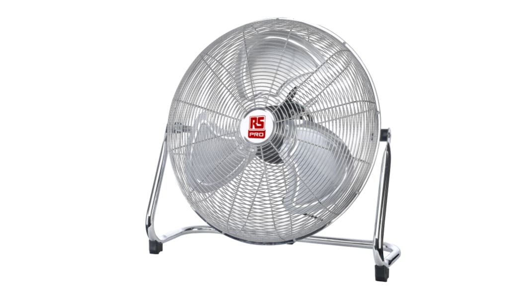 Ventilateur de bureau de sol, Débit d'air 70,80,100m³/min., Fiche euro, 3 vitesse(s)
