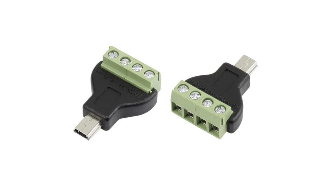 RS PRO, Cable Mount, Plug Type Mini B USB Connector