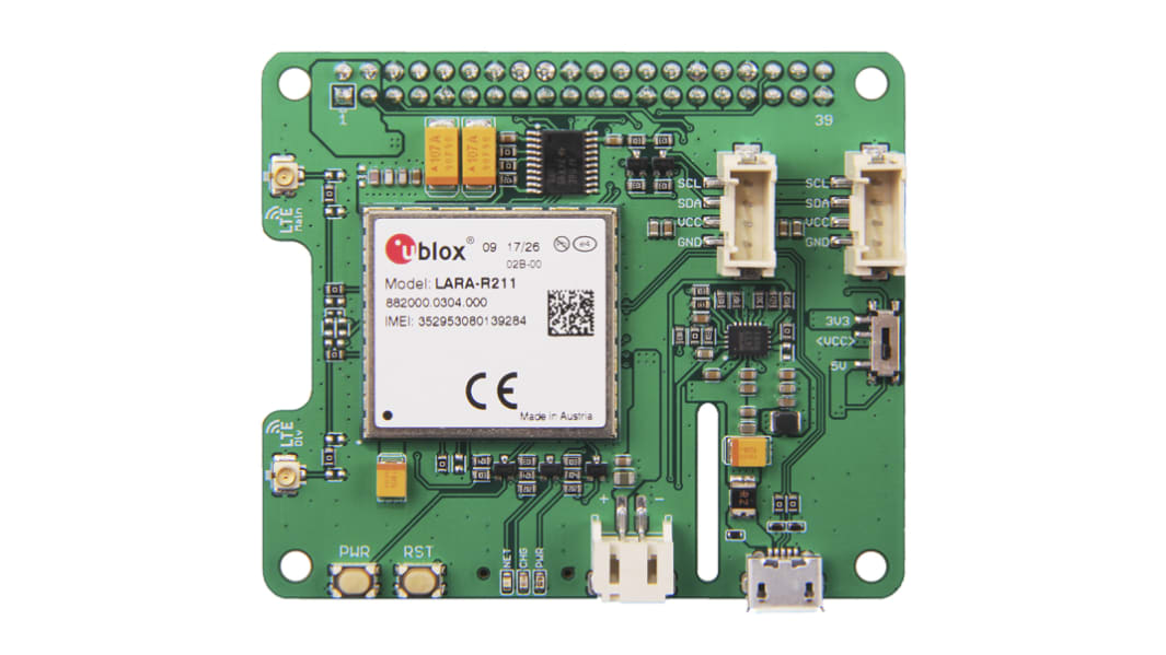 Seeed Studio LTE CAT1 Pi HAT Cellular Communications Add On Board For Raspberry Pi