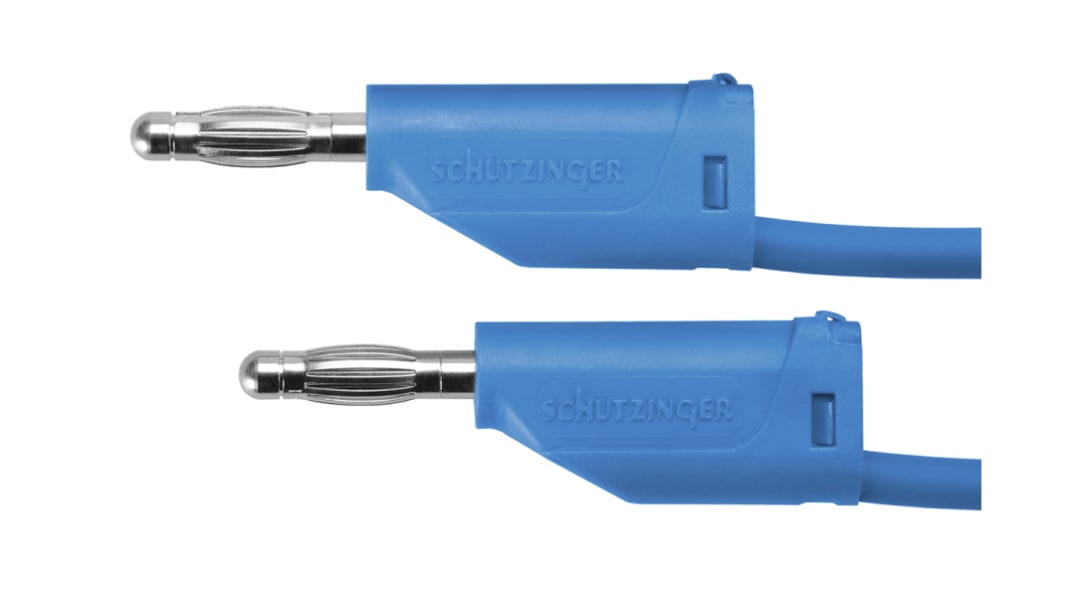 Schutzinger Test lead, 16A, 33 V ac, 70V dc, Blue, 2m Lead Length