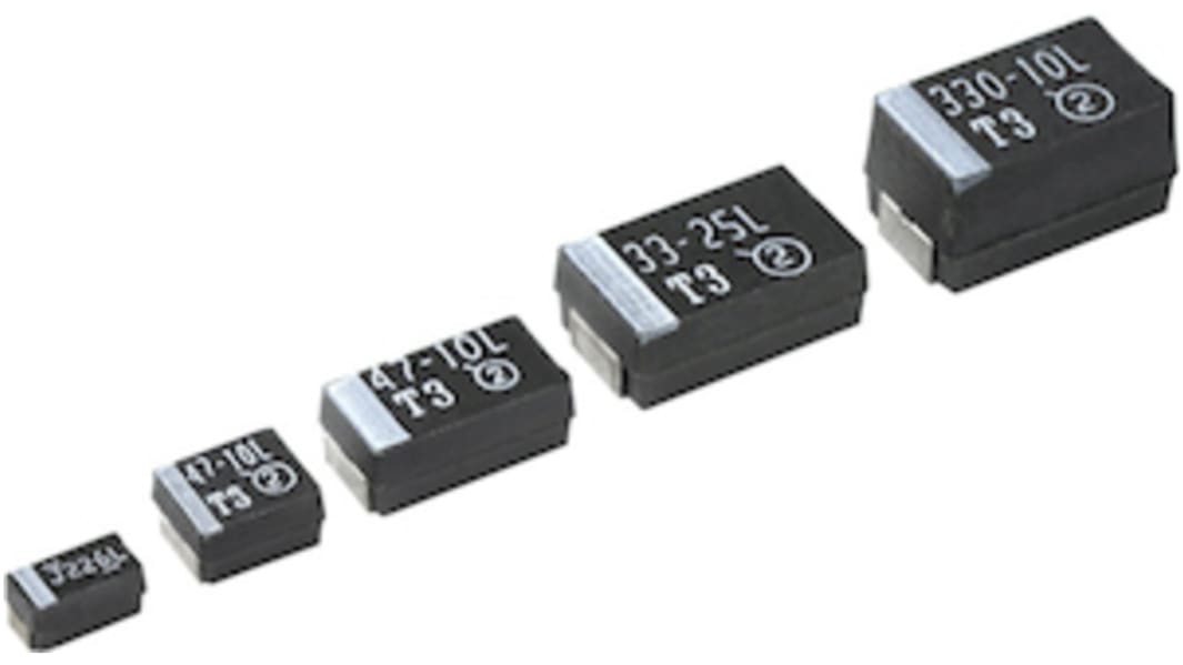 Vishay タンタルコンデンサ,10μF,25V dc,3528-21,293D106X9025B2TE3
