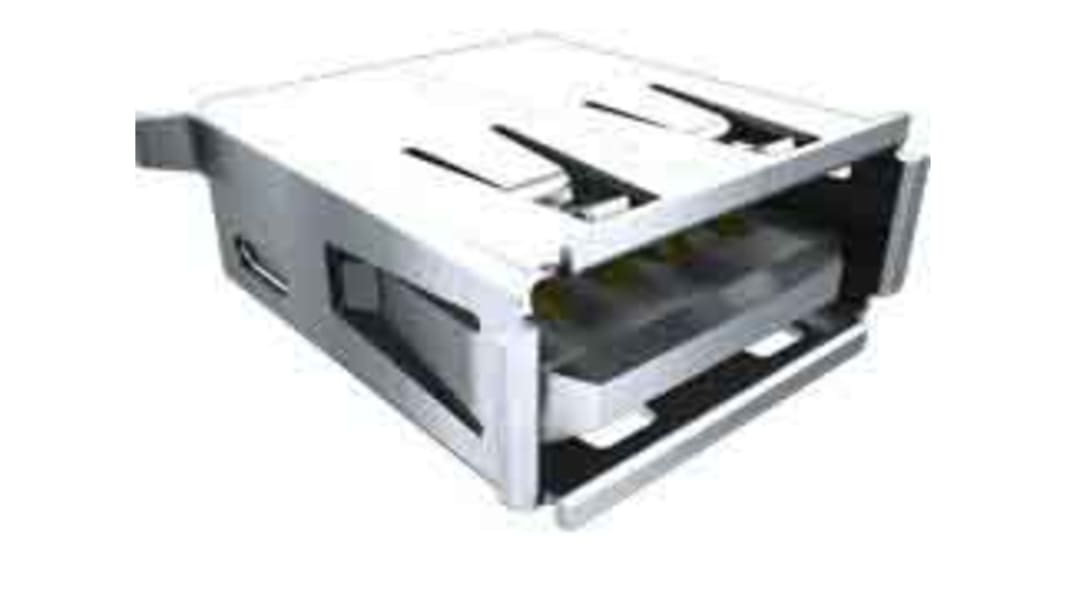 Conector USB Samtec USB-A-S-F-W-VU, Hembra, , 1 puerto puertos, Montaje en orificio pasante, Versión 2.0, 30,0 V., USB-A