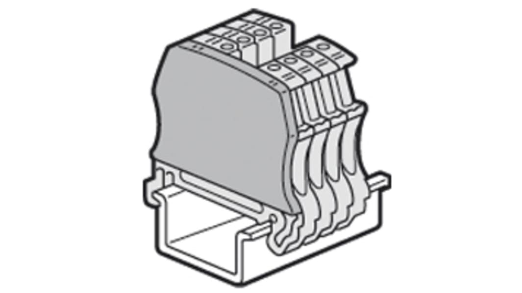 Tapa Legrand serie Viking, para usar con Bloques de terminales para carril DIN