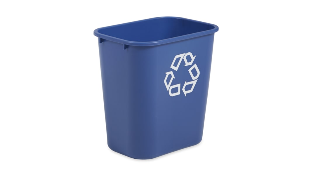 Contenedor Rubbermaid Commercial Products Azul de 27L de Polietileno