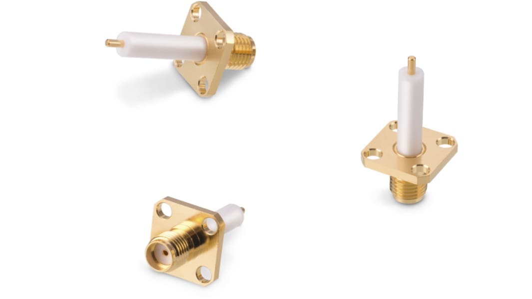 Wurth Elektronik WR-SMA Series, Jack Flange Mount SMA Connector, Solder Termination, Straight Body