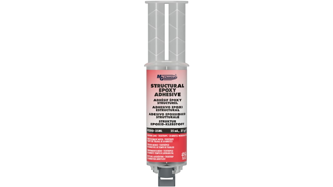 Adhesivo epoxi MG Chemicals 9200, Cartucho doble de 25 ml, curado en 48 h