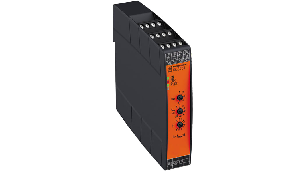 Dold UG6961 Zeitrelais, DIN-Schienen, 300s, 24V dc, 2 Kont. Multifunktion, DPST